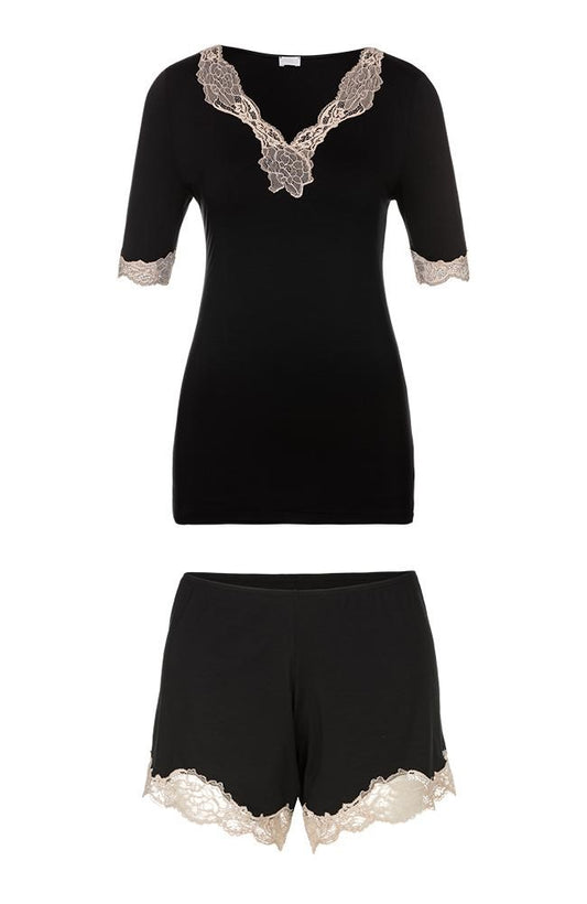 Sensual Fashion Short Sleeve Shirt and Shorty Set