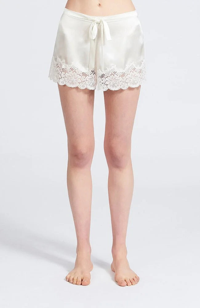 Lace and Silk Shorts