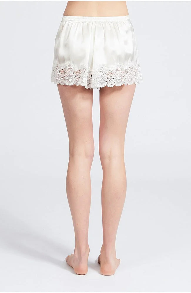 Lace and Silk Shorts