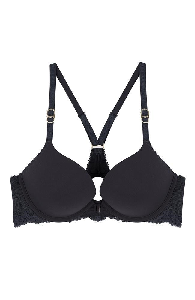 Smooth Lace Front Close Racerback Bra